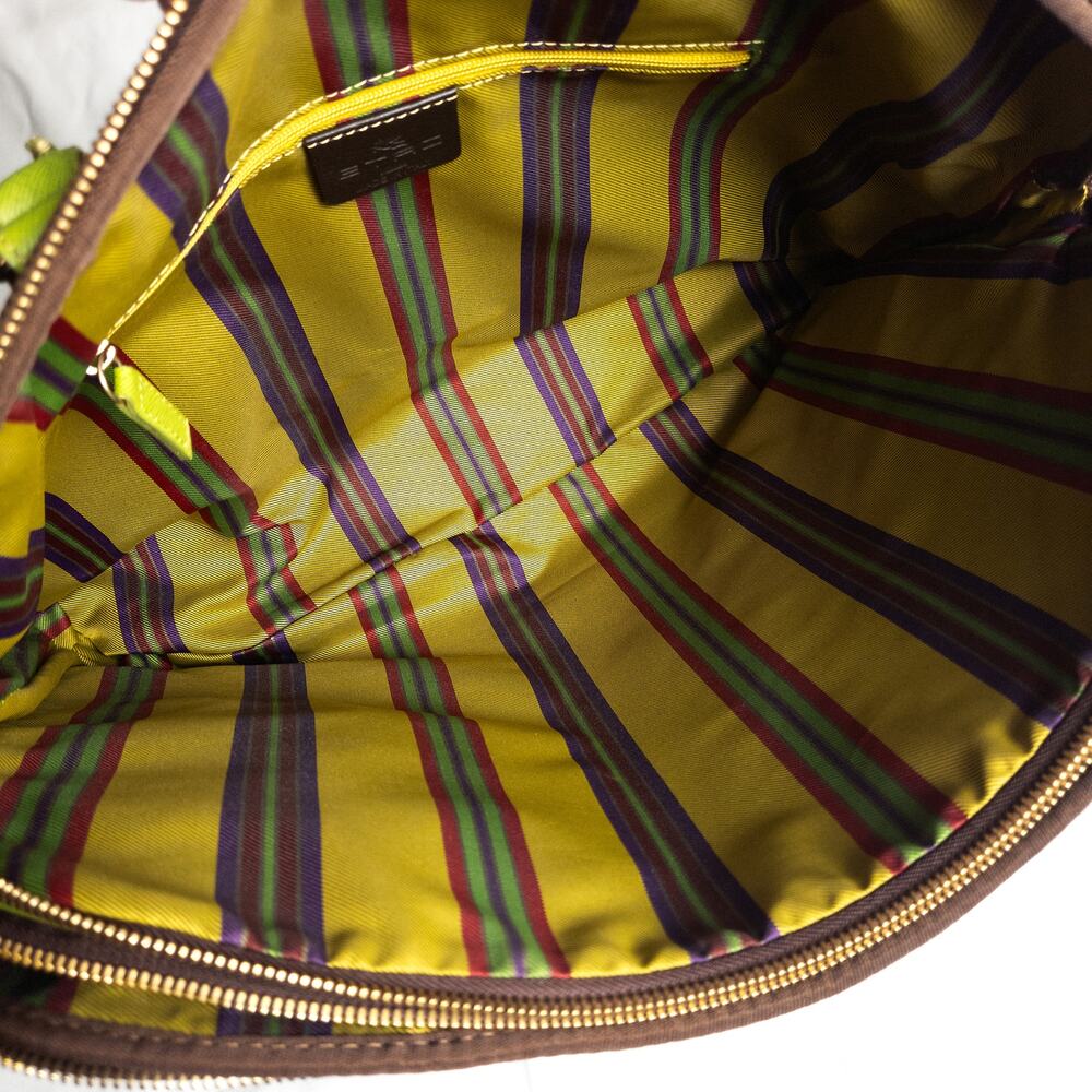 Etro Paisley Shoulder Bag Brown Lime Boho Euro Luxe Resort - Picture 8 of 13